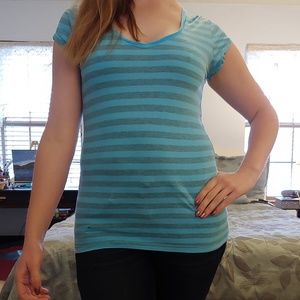 Blue striped shirt